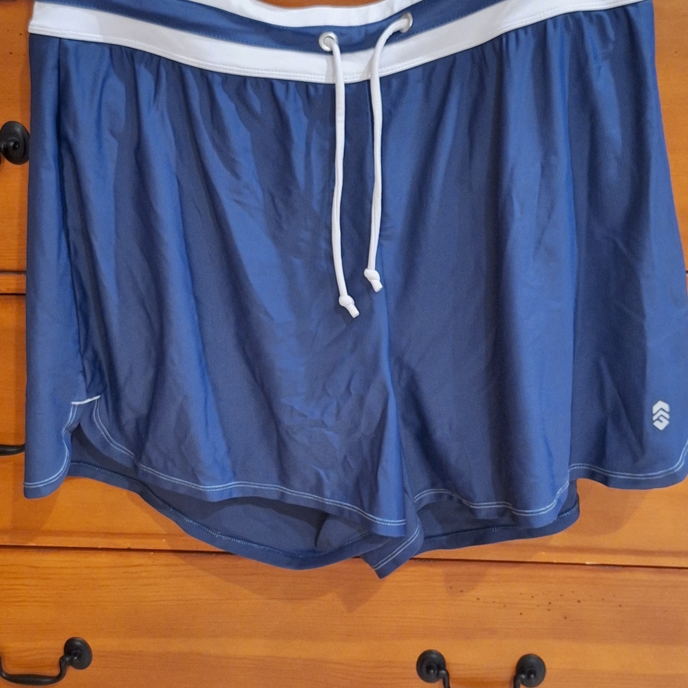 Free Country Navy Blue Active Wear/ Swim Shorts with Lining